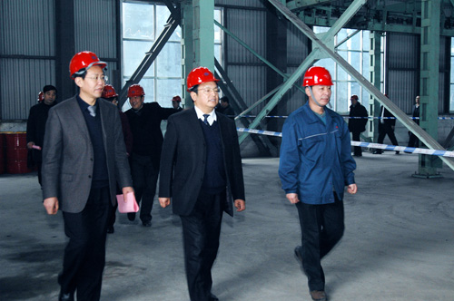 副部长武世祯一行来到文水县,深入山西金地有限公司,海威钢铁有限公司